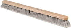 PRO-SOURCE - 36" General Purpose Polypropylene Push Broom - 3" Bristle Length, Wood Block, Threaded Handle Connection, Handle Sold Separately - All Tool & Supply