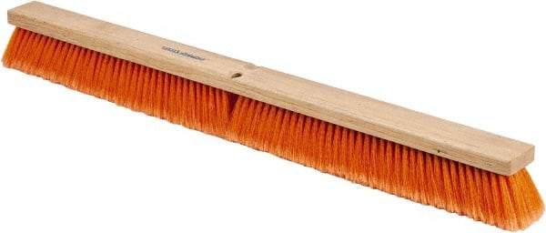 PRO-SOURCE - 36" General Purpose Polypropylene Push Broom - 3" Bristle Length, Wood Block, Threaded Handle Connection, Handle Sold Separately - All Tool & Supply