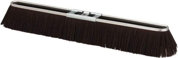 PRO-SOURCE - 24" Rough Surface Polypropylene Push Broom - 3" Bristle Length, Metal Block, Bolt-On Handle Connection - All Tool & Supply