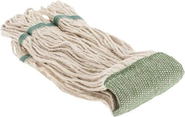 PRO-SOURCE - 5" Green Head Band, Small Cotton Loop End Mop Head - 4 Ply, Clamp Jaw Connection, Use for General Purpose - All Tool & Supply