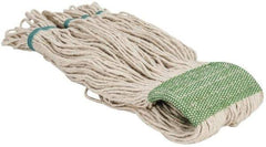 PRO-SOURCE - 5" Green Head Band, X-Large Cotton Loop End Mop Head - 4 Ply, Clamp Jaw Connection, Use for Finishing - All Tool & Supply