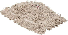 PRO-SOURCE - 36" Long x 5" Wide Yarn Blend Dust Mop Head - Snap-On, Red, Looped Head, Launderable - All Tool & Supply