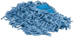 PRO-SOURCE - 24" Long x 5" Wide Yarn Blend Dust Mop Head - Snap-On, Blue, Looped Head - All Tool & Supply