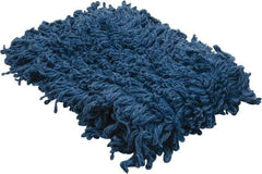 PRO-SOURCE - 36" Long x 5" Wide Yarn Blend Dust Mop Head - Snap-On, Blue, Looped Head - All Tool & Supply