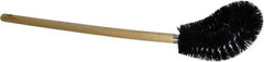 Made in USA - 21" OAL Toilet Bowl Brush - Plastic Bristles, 15" Wood Handle, Black - All Tool & Supply