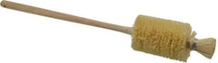 Made in USA - 21" OAL Toilet Bowl Brush - Tampico Bristles, 12" Wood Handle, White - All Tool & Supply