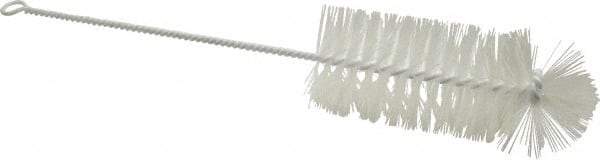 Made in USA - Synthetic Food Service Brush - 9-1/2" Long x 2-3/8" Wide Head, 5-1/2" OAL, White, Wire Block - All Tool & Supply