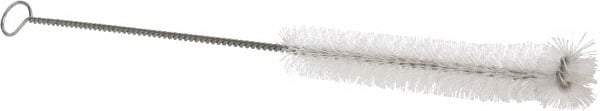 PRO-SOURCE - 1/2" Diam Nylon Tube Brush - 8" OAL, 3" Head Length, Wire Handle - All Tool & Supply