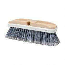 PRO-SOURCE - 10" OAL, Vehicle Wash Brush - Gray Plastic Bristles - All Tool & Supply