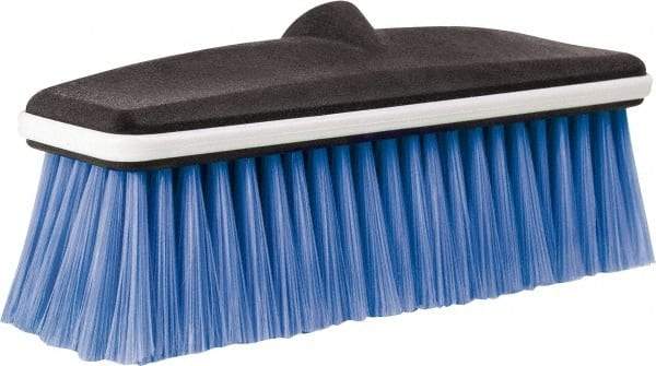 PRO-SOURCE - 10" Overall Length, Vehicle Wash Brush - Blue and Black, Plastic Bristles - All Tool & Supply