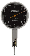 Fowler - 0.0001 Inch Dial Graduation, Dial Test Indicator - 1 Inch Black Dial, 0-4-0 Dial Reading - All Tool & Supply