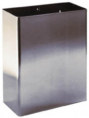 Made in USA - 7 Gal Rectangle Paper Towel Waste Receptacle - Stainless Steel, 17.0000" High x 6-1/2" Wide - All Tool & Supply