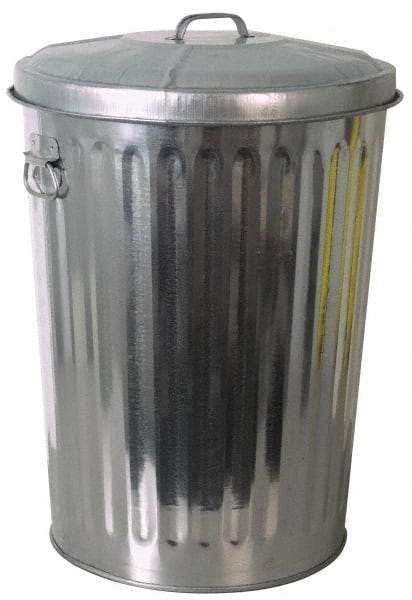 PRO-SOURCE - Galvanized Metal Pail with Lid - Galvanized Metal, 23-1/2" High - All Tool & Supply