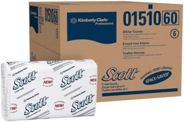 Scott - 1 Ply White C-Fold Paper Towels - 10-1/8" Wide - All Tool & Supply