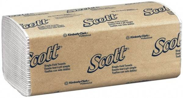 Scott - 1 Ply White Single-Fold Paper Towels - 9-1/4" Wide - All Tool & Supply