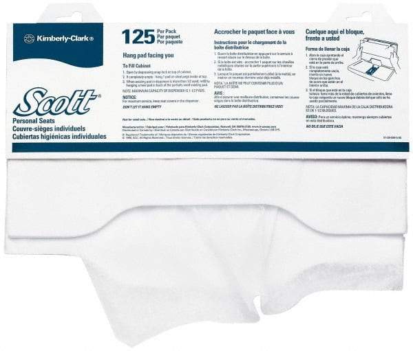 Scott - 18" Long x 15" Wide White Toilet Seat Covers - For In-Sight Toilet Seat Cover Dispensers, Reflections Toilet Seat Cover Dispensers, Windows Toilet Seat Cover Dispensers - All Tool & Supply