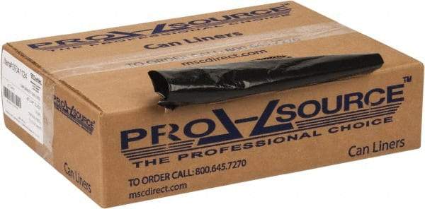 PRO-SOURCE - 1.25 mil Thick, Heavy-Duty Trash Bags - 40" Wide x 46" High, Black - All Tool & Supply