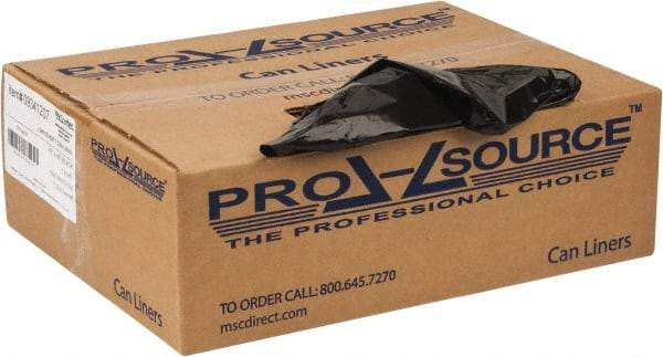 PRO-SOURCE - 1.25 mil Thick, Heavy-Duty Trash Bags - 43" Wide x 48" High, Black - All Tool & Supply