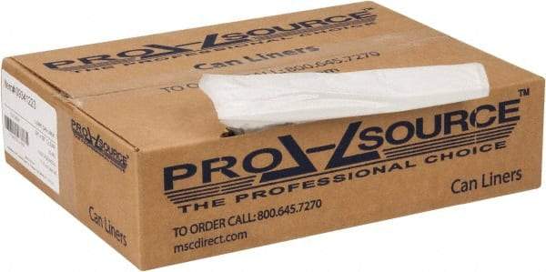 PRO-SOURCE - 0.8 mil Thick, Household/Office Trash Bags - 38" Wide x 58" High, Clear - All Tool & Supply