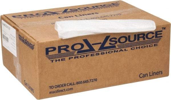 PRO-SOURCE - 1.75 mil Thick, Heavy-Duty Trash Bags - Linear Low-Density Polyethylene (LLDPE), 50" Wide x 60" High, Clear - All Tool & Supply