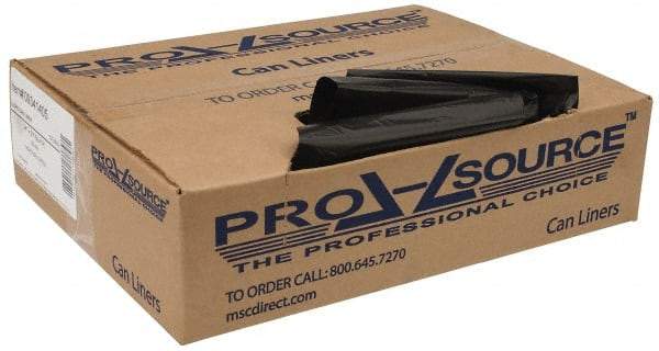 PRO-SOURCE - 0.6 mil Thick, Household/Office Trash Bags - 23" Wide x 24" High, Black - All Tool & Supply