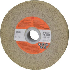 3M - 6" Diam, 1" Face Width, 1" Center Hole, Medium Grade, Aluminum Oxide Deburring Wheel - Unitized, Hard Grade, 3,600 RPM - All Tool & Supply