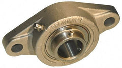 Browning - 1-1/4" ID, 6-1/8" OAL x 3-35/64" OAH 2-Bolt Flange - 3,493 Lb Static Cap, 5,782 Lb Dyn Cap, 5-1/8" Btw Mnt Hole Ctrs, Stainless Steel - All Tool & Supply