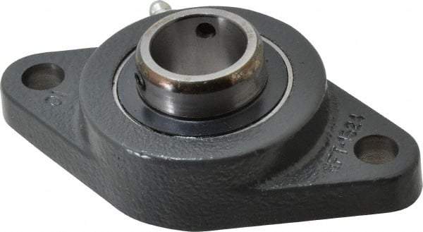 Browning - 1" ID, 4-7/8" OAL x 2-3/4" OAH 2-Bolt Flange Air Handling - 1,651 Lb Static Cap, 2,801 Lb Dyn Cap, 3-57/64" Btw Mnt Hole Ctrs, Cast Iron - All Tool & Supply