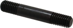 Gibraltar - 1/2-13 3" OAL Equal Double Threaded Stud - Carbon Steel, Black Oxide Finish, 7/8" Equal Thread Length - All Tool & Supply