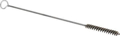 Schaefer Brush - 3" Long x 3/8" Diam Stainless Steel Long Handle Wire Tube Brush - Single Spiral, 27" OAL, 0.005" Wire Diam, 0.145" Shank Diam - All Tool & Supply