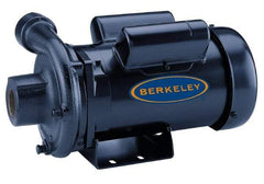 Berkeley - TEFC Motor, 230 Volt, 1 Phase, 2 HP, Cast Iron Straight Pump - 1-1/2 Inch Inlet, 1-1/4 Inch Outlet, 131 Max Head psi, Brass Impeller - All Tool & Supply