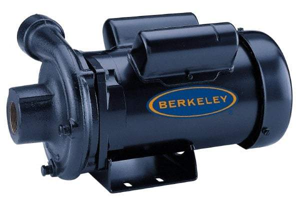 Berkeley - TEFC Motor, 208-230/460 Volt, 3 Phase, 2 HP, Cast Iron Straight Pump - 1-1/2 Inch Inlet, 1-1/4 Inch Outlet, 131 Max Head psi, Noryl Impeller - All Tool & Supply