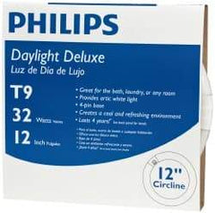 Philips - 32 Watt Fluorescent Tubular 4 Pin Lamp - 6,500°K Color Temp, 1,570 Lumens, T9, 12,000 hr Avg Life - All Tool & Supply