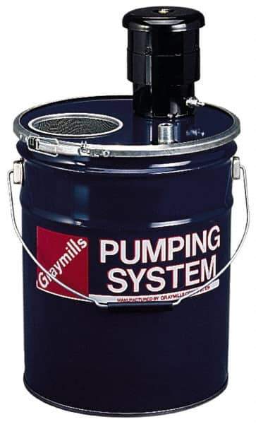 Graymills - 5 Gallon Tank Capacity, 1/4" Nozzle Diam, 4' Coolant Line, Flexible Nozzle, Flood Coolant System - 12" Tank Length x 13-5/16" Tank Height - All Tool & Supply