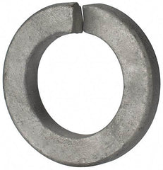 Value Collection - 1", 1.023" ID, 1/4" Thick Split Lock Washer - Grade 2 Spring Steel, Hot Dipped Galvanized Finish, 1.023" Min ID, 1.044" Max ID, 1.667" Max OD - All Tool & Supply