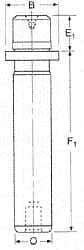 Dayton Lamina - 1" Diam x 4-3/16" Long Demountable Ball Bearing Guide Post - 5/16-18, 1-5/16" Collar OD, 1-3/16" Above Collar, Hardened Steel - All Tool & Supply