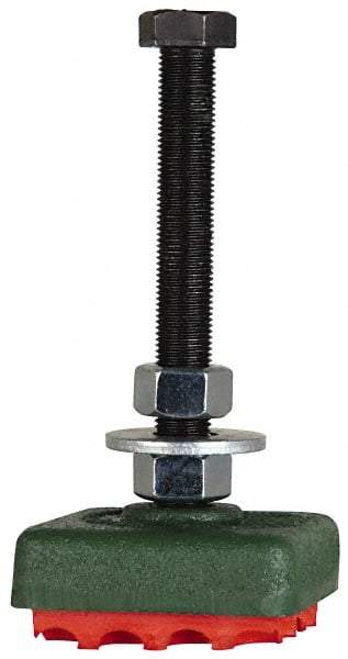 Made in USA - 3/4-10 Bolt Thread, 5-1/2" Wide Stud Mount Leveling Pad & Mount - 4,000 Max Lb Capacity - All Tool & Supply