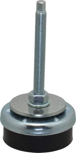 Royal Products - M12-1.25 Bolt Thread, Stud Mount Leveling Pad & Mount - 1,110 Max Lb Capacity, 3-1/8" Base Diam - All Tool & Supply