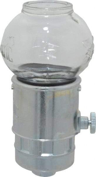 Trico - 1 Outlet, Glass Bowl, 4 Ounce Constant-Level Oil Reservoir - 1/4 NPT Outlet, 2-11/16" Diam x 5-3/4" High - All Tool & Supply