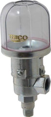 Trico - 1 Outlet, Plastic Bowl, 2 Ounce Constant-Level Oil Reservoir - 1/4 NPT Outlet, 1-15/16" Diam x 4-3/8" High - All Tool & Supply