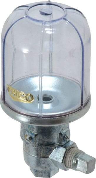 Trico - 1 Outlet, Plastic Bowl, 4 Ounce Constant-Level Oil Reservoir - 1/4 NPT Outlet, 2-5/16" Diam x 5-1/16" High - All Tool & Supply