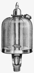 Trico - 1 Outlet, Acrylic Bowl, 8 Ounce Manual-Adjustable Oil Reservoir - 3/8 NPT Outlet, 2-5/8" Diam x 6-3/8" High - All Tool & Supply