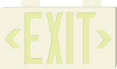 NMC - Exit, Plastic Exit Sign - 15-1/4" Wide x 8-1/4" High, Glow-in-the-Dark - All Tool & Supply