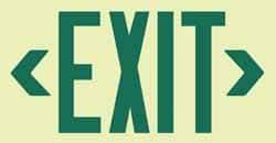 NMC - Exit, Plastic Exit Sign - 13" Wide x 7-1/2" High, Reflective - All Tool & Supply