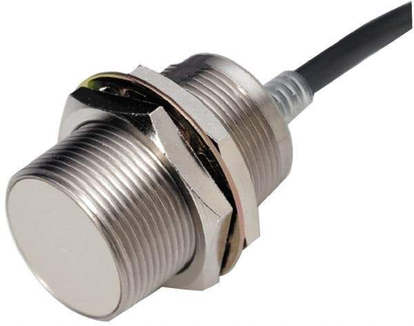 Omron - NPN, 2mm Detection, Cylinder Shielded, Inductive Proximity Sensor - 3 Wires, IP67, 12 to 24 VDC, M8x1 Thread, 8mm Wide - All Tool & Supply