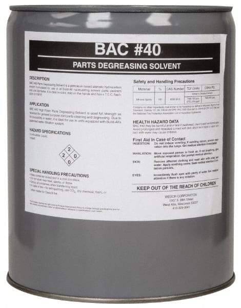 Made in USA - 5 Gal Pail Parts Washer Fluid - Solvent-Based - All Tool & Supply