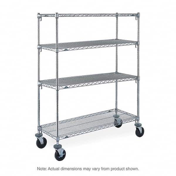 Metro - 900 Lb Capacity 4 Shelf Mobile Wire Shelving Unit - Add-On Unit - All Tool & Supply