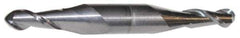 Accupro - 5/16" Diam, 3/4" LOC, 2 Flute Solid Carbide Ball End Mill - AlTiN Finish, Double End, 3-1/2" OAL, 3/8" Shank Diam, Spiral Flute - All Tool & Supply