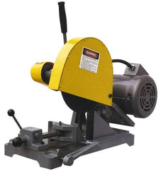 Kalamazoo - 10" Blade Diam, 5/8" Arbor Hole, Straight Chop & Cutoff Saw - 3 Phase, 3,450 RPM, 3 hp, 220/440 Volts, 1-1/2" in Solids at 90°, 2-1/2" in Pipe at 90° - All Tool & Supply