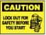 NMC - "Caution - Lock Out for Safety Before You Start", 7" Long x 10" Wide, Pressure-Sensitive Vinyl Safety Sign - Rectangle, 0.004" Thick, Use for Accident Prevention - All Tool & Supply